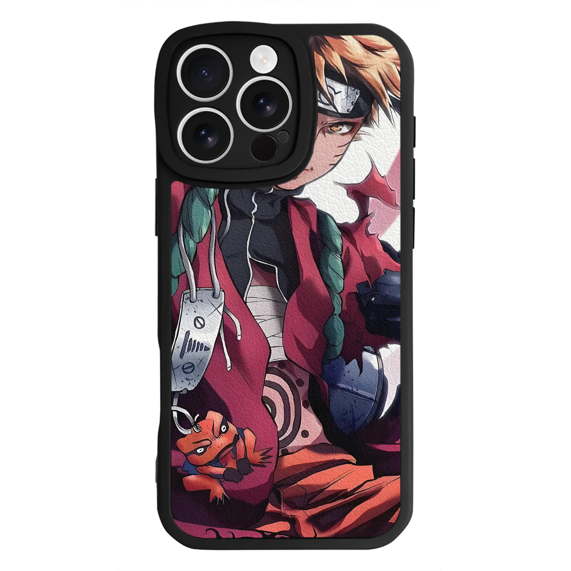 （画像用） NARUTO -ナルト- NARUTO -ナルト- 疾風伝 【iPhone 16シリーズ対応】シリコンスマホケース（レザー調） 材質：シリコン